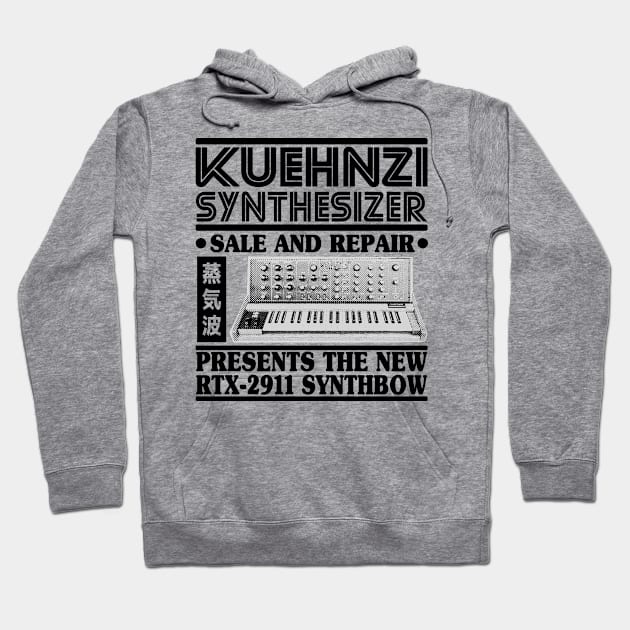 Synthesizer Analog Modular Retro Vintage Synth Hoodie by Kuehni